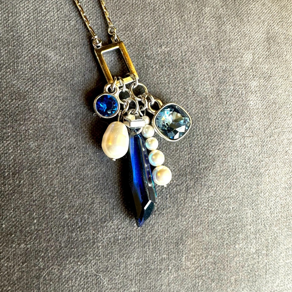 Touchstone crystal aurora borealis charm necklace